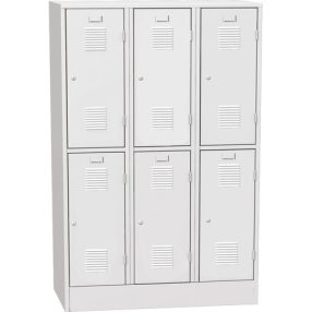   SHS_43_A rövidajtós öltözőszekrény (6 főnek, 40 cm széles ajtók, akasztórúd)