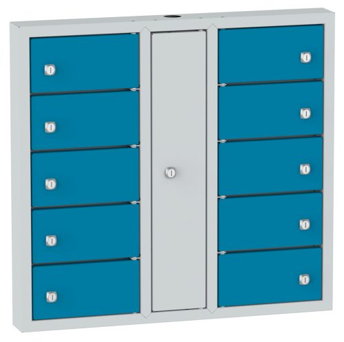 SBE_M10_A mobiltelefon töltőállomás (10 telefonnak, falra szerelhető)