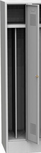 K2440/300VM 1-ajtós öltözőszekrény, lábazattal, elválasztó fallal (SAS_31_T)