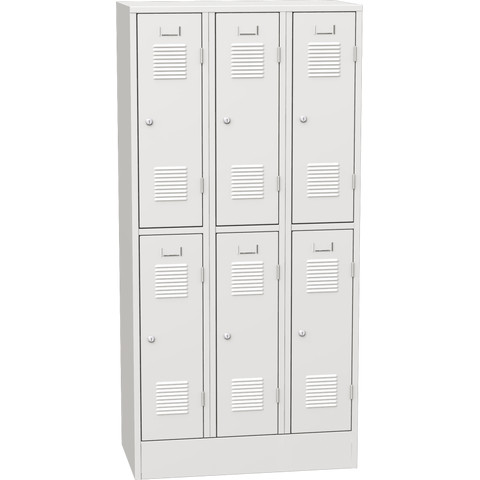 K2469/900 A 6-ajtós öltözőszekrény lábazattal (rövid ajtós, SHS_33_A)