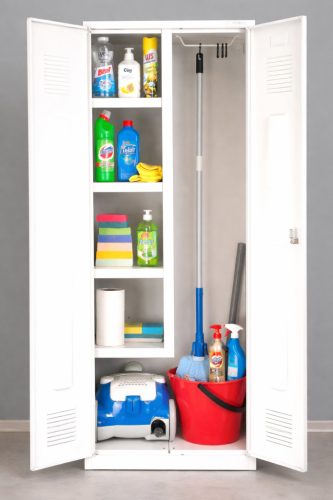 SKS_32_U tisztítószer, takarító eszköz tároló szekrény