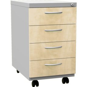   KNT_01_CL 4 fiókos görgős konténer laminált fiók előlappal