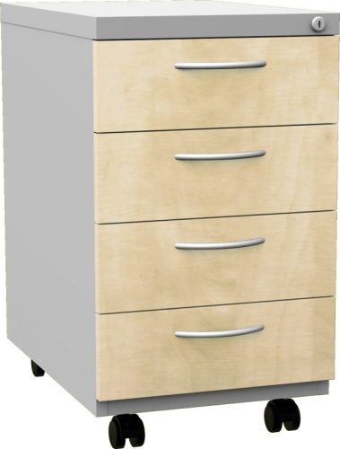 KNT_01_CL 4 fiókos görgős konténer laminált fiók előlappal