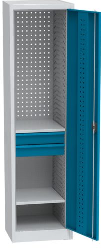 DUS_13_C szerszámtároló fémszekrény (2 db polc + 2 db fiók), ECO