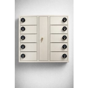   SBE_M10_A_CODE fali mobiltelefon töltőállomás kódzárral (10 telefonnak)