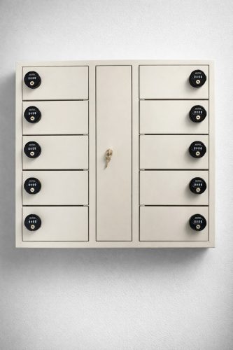 SBE_M10_A_CODE fali mobiltelefon töltőállomás kódzárral (10 telefonnak)