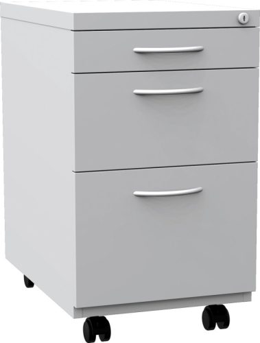 K2404 3 fiókos görgős konténer eltérő fiókokkal, függőmappához is (KNT_01_A)