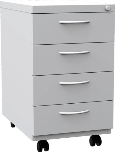 K2406 4 fiókos görgős konténer egyforma fiókokkal (KNT_01_C)