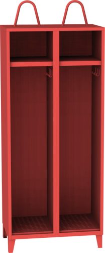 HAS-4 tűzoltóság öltözőszekrény, 2 személynek, sisak tartóval (HAN_42_B)