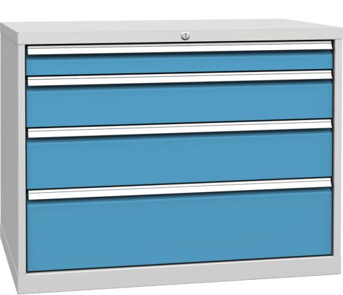 DPK_06_B fiókos műhelyszekrény munkapad alá (4 fiók, központi zár)
