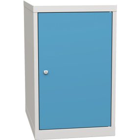   DPK-01-D egyajtós műhely konténer (2 db polc, PERFO ajtó)