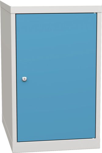 DPK-01-D egyajtós műhely konténer (2 db polc, PERFO ajtó)