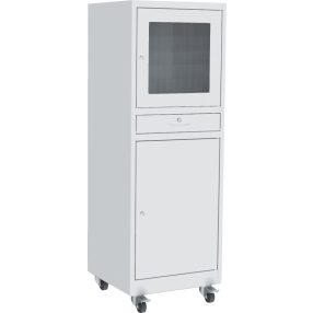   PCS 04A ipari számítógép szekrény 2 db polccal, görgőkkel