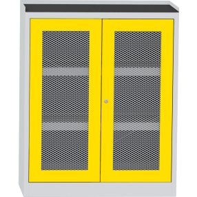   SCH T1B vegyszerszekrény rácsbetétes ajtóval, kifolyásgátló polcokkal