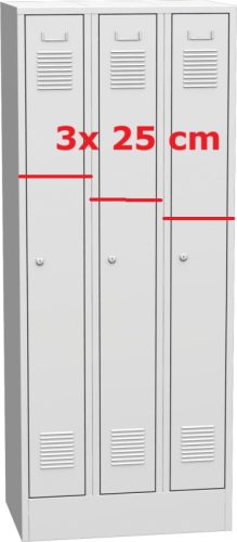 SAS 23 A helytakarékos öltözőszekrény, 3 személyes