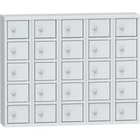   SBS_X5_B  értékmegőrző-, mobiltelefon tároló  szekrény (25 rekesz, falra szerelhető)