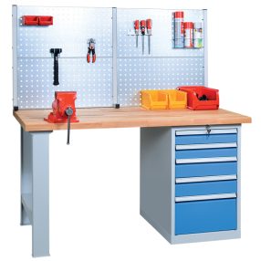   DPS_103 ipari munkapad (1500 mm, 4 fiók,szerszámtartó fal)