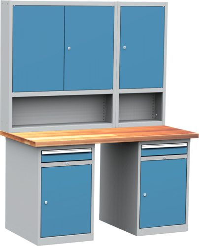DPS_106 ipari munkapad (1500 mm széles, 4 db szekrénnyel)