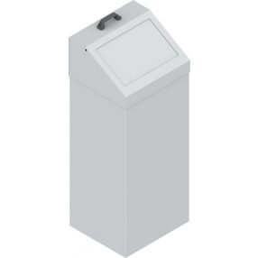 KOS-1266 csapófedeles fém szemetes kuka (100 l)