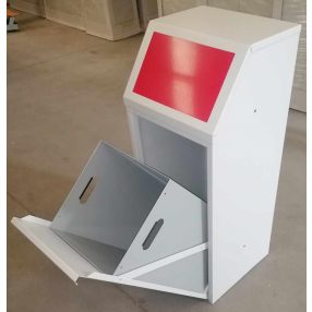 KOS-1258 csapófedeles fém szemetes kuka (70 l) 