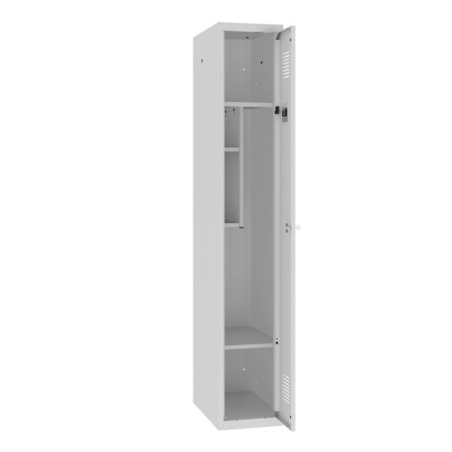 Sms 310 hosszúajtós iskolai öltözőszekrény (1 ajtó, teli lábazaton)
