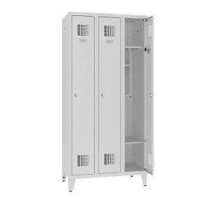   Sms 330n hosszúajtós iskolai öltözőszekrény (3 ajtó, lábakon álló)