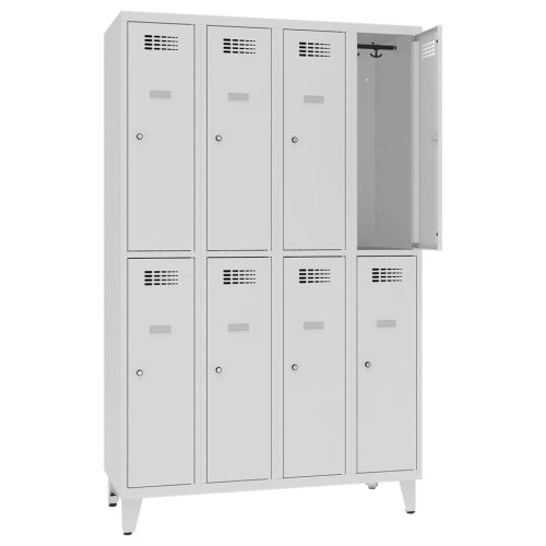 SUS 342 Wn rövidajtós öltözőszekrény (8 ajtós,  lábakon álló)