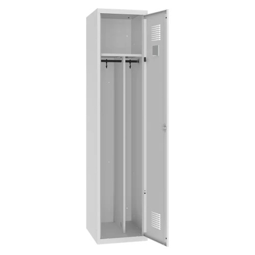 Sum 410 W hosszúajtós öltözőszekrény (1 ajtós, lábazaton álló, osztott