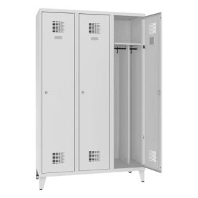   Sum 431 W  hosszúajtós öltözőszekrény (3 ajtós, lábakon álló, osztott)