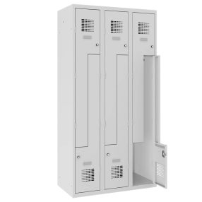   Sul 33 W "Z" ajtós öltözőszekrény (6 ajtós, lábazaton)