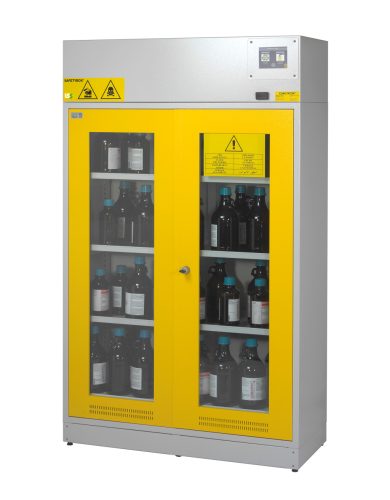 SAFETYBOX® AAW 120 NEW biztonsági vegyszerszekrény savak, lúgok részére (160 liter, üvegezett ajtó)