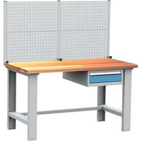   DPS_109 ipari munkapad fiókkal (1500 mm, szerszámtartó fallal)