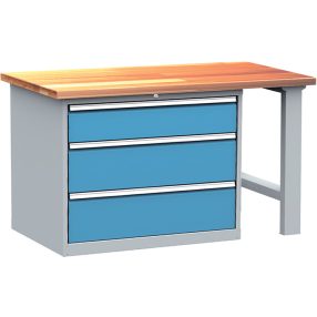   DPS_111 ipari munkapad fiókos szekrénnyel (1500 mm, 3 fiók)