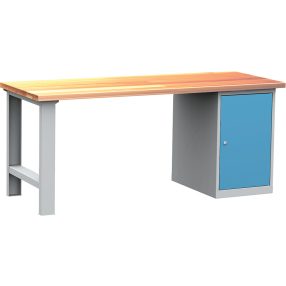 DPS_204 ipari munkapad polcos szekrénnyel (2000 mm, 2 polc)