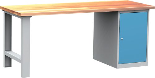 DPS_204 ipari munkapad polcos szekrénnyel (2000 mm, 2 polc)