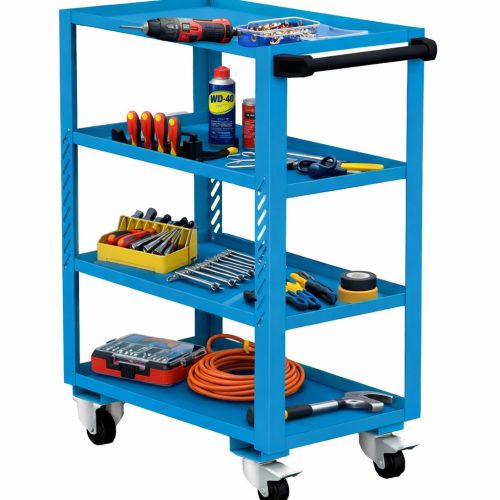 PVA_01_A ipari műhelykocsi (2+2 polc, 100 kg teherbírás)