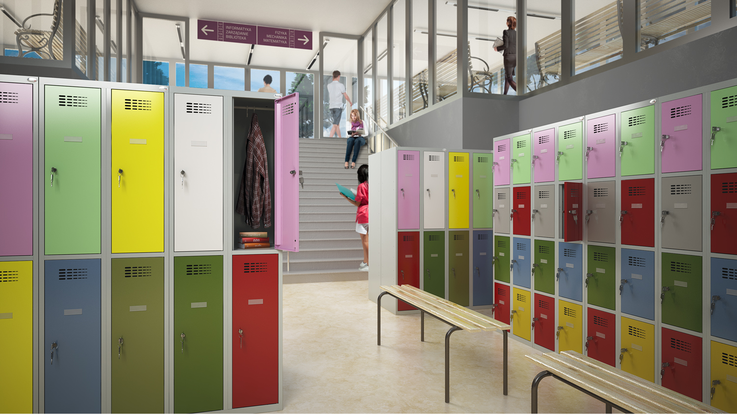 Rövidajtós öltzőszekrények - ECO kategória